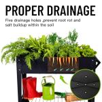 LEETOLLA 32" Tall Mobile Raised Garden Bed