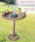 28.5" Metal Bird Bath for Yard and Patio
