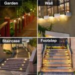 4-Pack Waterproof Solar Deck and Step Lights