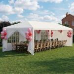 HOTEEL 10x30 Waterproof Party Tent with 8 Sidewalls