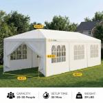 HOTEEL 10x30 Waterproof Party Tent with 8 Sidewalls