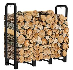 Heavy Duty 4ft Firewood Rack for Indoors or Outdoors