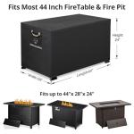 Super Waterproof Rectangular Fire Pit Cover 44" L
