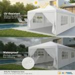 HOTEEL 10x30 Waterproof Party Tent with 8 Sidewalls