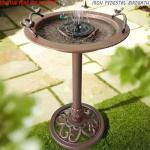 28.5" Metal Bird Bath for Yard and Patio