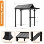 Outdoor Grill Gazebo with Steel Roof & Canopy
