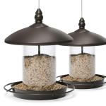 Squirrel-Proof Bronze Bird Feeders, 2-Pack