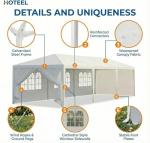 HOTEEL 10x30 Waterproof Party Tent with 8 Sidewalls