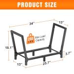 34-Inch Wood Rack for Indoor or Outdoor Use