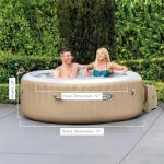 Inflatable Outdoor Hot Tub with Bubble Massage