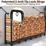 Amagabeli 8ft Heavy Duty Outdoor Log Rack