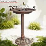 28.5" Metal Bird Bath for Yard and Patio