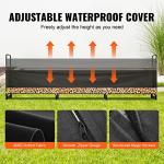 VEVOR Outdoor Firewood Rack with Waterproof Cover
