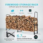 VIVOHOME 8ft Heavy Duty Firewood Log Rack