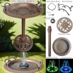 28.5" Metal Bird Bath for Yard and Patio