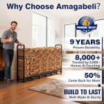 Amagabeli 8ft Heavy Duty Outdoor Log Rack