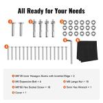 VEVOR Outdoor Firewood Rack with Waterproof Cover