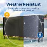 Heavy Duty 8ft Black Firewood Storage Cover