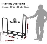 Heavy Duty 4ft Firewood Rack for Indoors or Outdoors