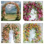 Adorox 7.5 Ft Black Metal Wedding Arch