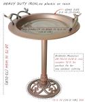 28.5" Metal Bird Bath for Yard and Patio