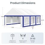 PHI VILLA 20'x16' Heavy Duty Outdoor Party Tent