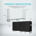 VIVOHOME 8ft Heavy Duty Firewood Log Rack