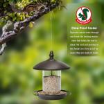 Squirrel-Proof Bronze Bird Feeders, 2-Pack