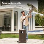 EAST OAK 50,000 BTU Patio Heater with Wheels
