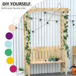 Wooden Garden Arbor with Bench for Climbing Plants
