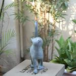 Decorative Polyresin Cat Figurine for Outdoors
