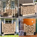 Adjustable Heavy-Duty Firewood Rack for Indoor/Outdoor