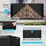 VIVOHOME 8ft Heavy Duty Firewood Log Rack