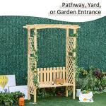 Wooden Garden Arbor with Bench for Climbing Plants