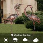 Large Metal Heron Garden Statues - Set of 2