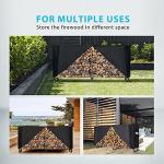 VIVOHOME 8ft Heavy Duty Firewood Log Rack