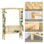 Wooden Garden Arbor with Bench for Climbing Plants