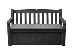 Keter Solana Outdoor Storage Bench in Graphite