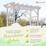DuraTrel White Providence Arbor for Your Garden