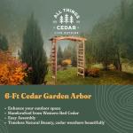Cedar 6-Foot Pagoda Arbor Garden Trellis