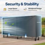 Heavy Duty 8ft Black Firewood Storage Cover