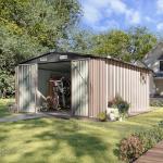 Aoxun 10x12 FT Outdoor Storage Shed with Lockable Door