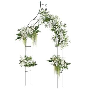 Giantex 9.5 FT Metal Garden Arch Trellis