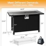 Meilocar 45in Propane Fire Table with Wind Guard