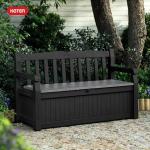 Keter Solana Outdoor Storage Bench in Graphite