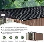 Aoxun 10x12 FT Outdoor Storage Shed with Lockable Door