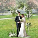 Giantex 9.5 FT Metal Garden Arch Trellis