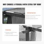 VEVOR 10'x10' Retractable Pergola with Canopy