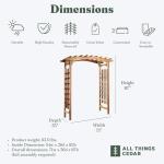 Cedar 6-Foot Pagoda Arbor Garden Trellis