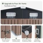 Aoxun 10x12 FT Outdoor Storage Shed with Lockable Door